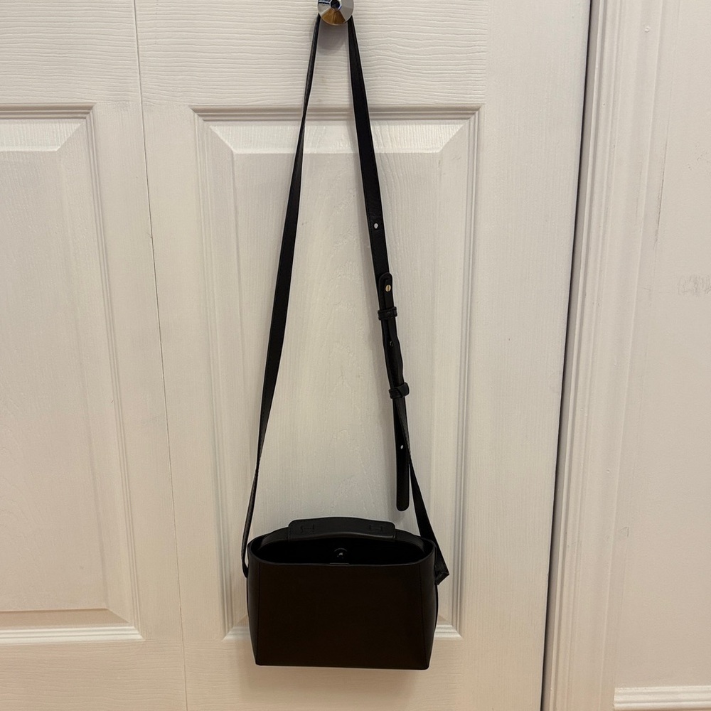 Black Leather Crossbody Bag